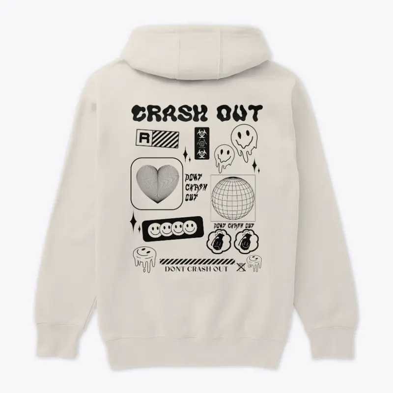 CRASH OUT (TEXT BLOCK/BLACK)