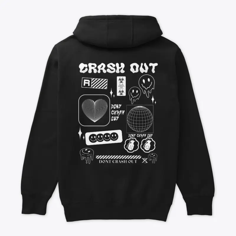 CRASH OUT (TEXT BLOCK/WHITE)