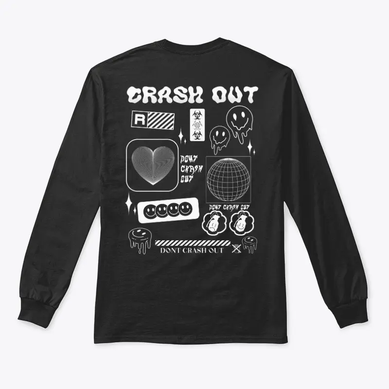 CRASH OUT (TEXT BLOCK/WHITE)