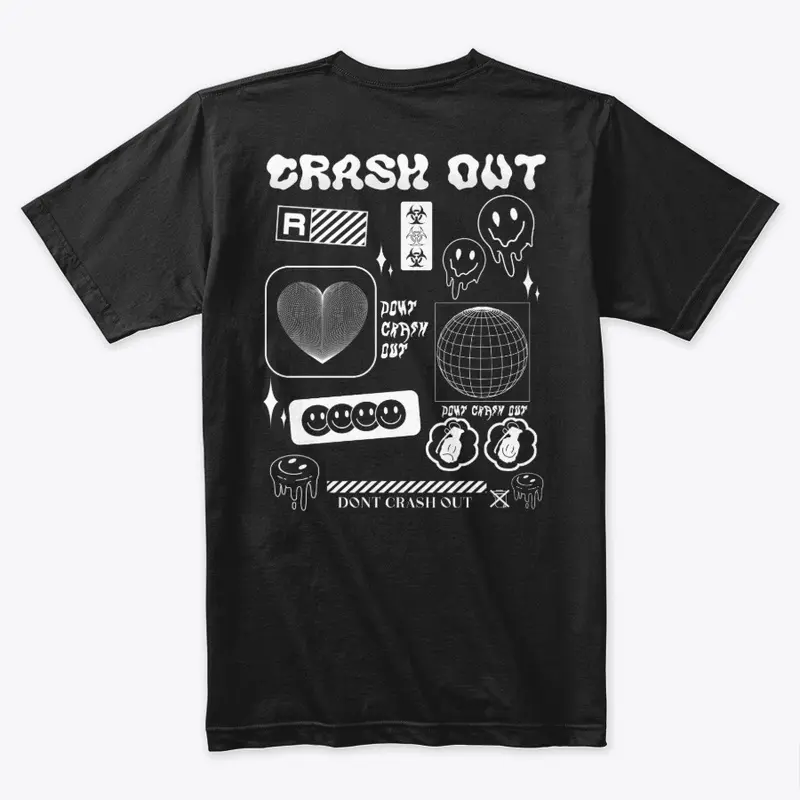 CRASH OUT (TEXT BLOCK/WHITE)