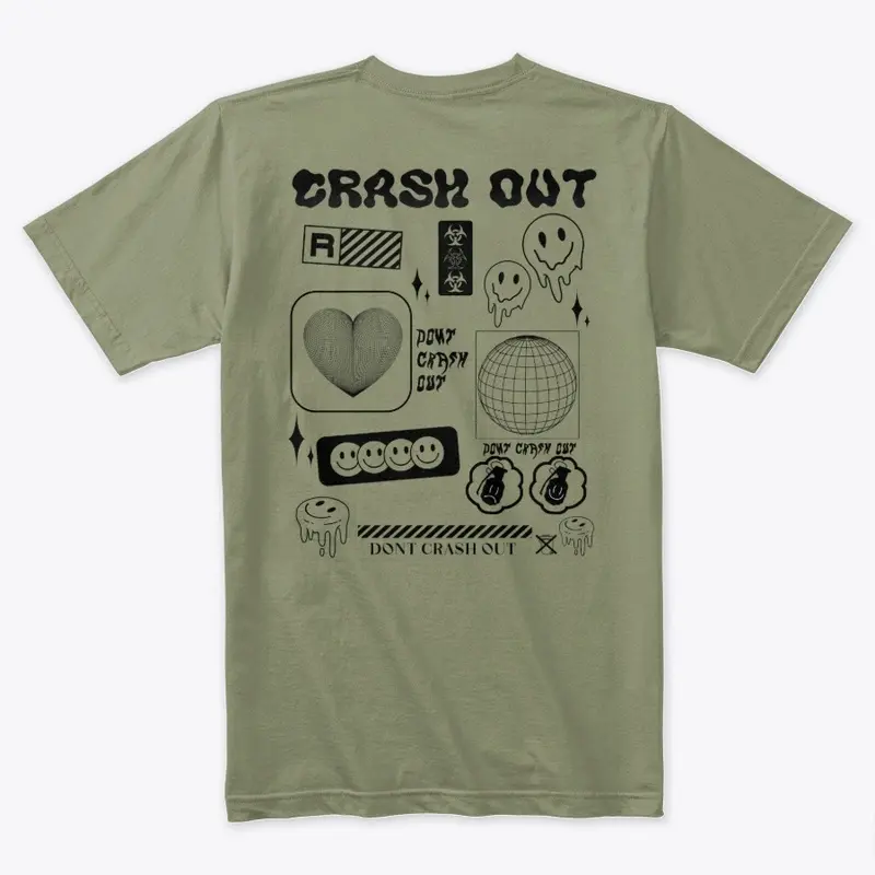 CRASH OUT (TEXT BLOCK/BLACK)